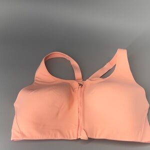 ATHLETA Advance Zip Front Bra Size 36D Peach Orange